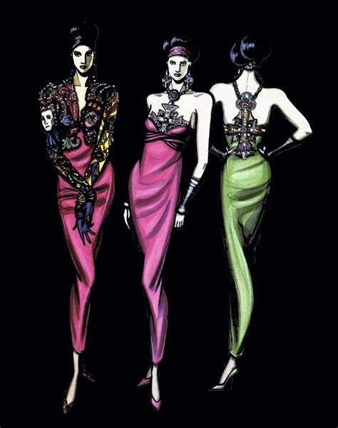 disegni di vestiti di versace|gianni versace designer.